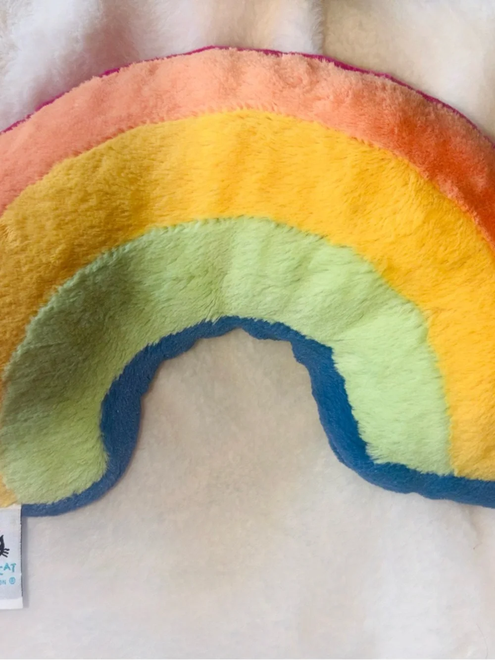 Jellycat Retired Rainbow Smile Plush in Pink, Peach, Yellow, Green & Blue - Picture 2 of 3